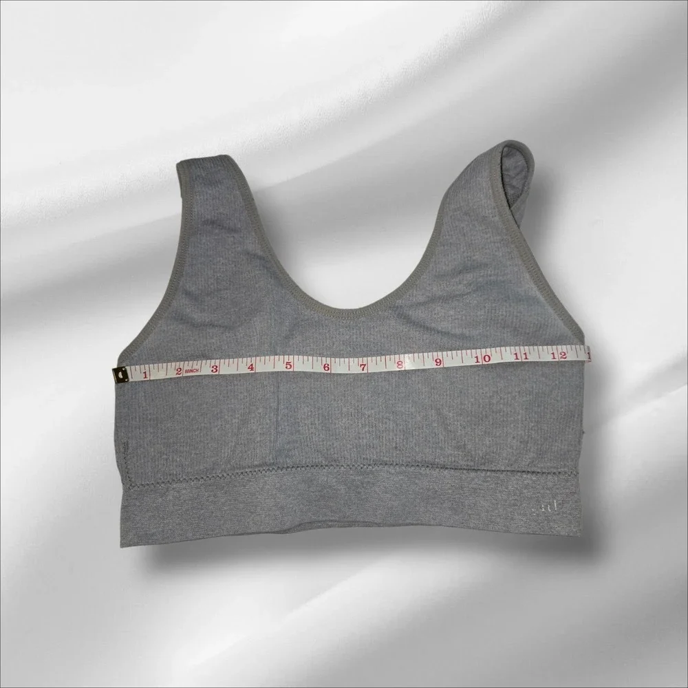 Jockey Generation Womens Gray Seamless V-Neck Bralette Size Small Ribbed Lounge
